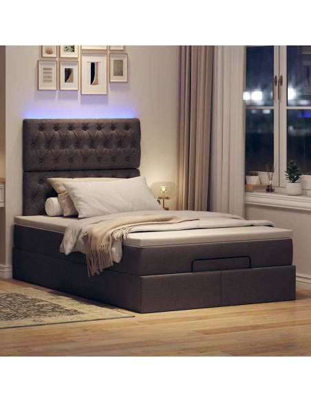 Struttura Letto Pouf con Materasso 120x200 cm in Tessuto