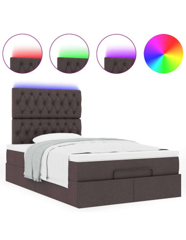 Struttura Letto Pouf con Materasso 120x200 cm in Tessuto