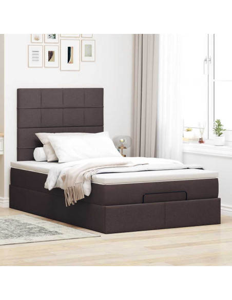 Struttura Letto Pouf con Materasso 120x200 cm in Tessuto