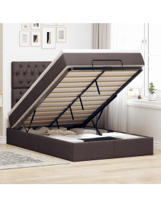 Struttura Letto Pouf con Materasso 120x200 cm in Tessuto