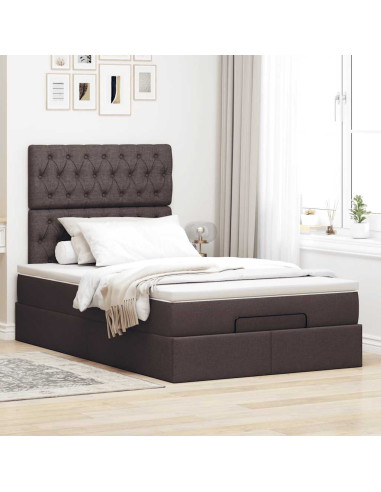 Struttura Letto Pouf con Materasso 120x200 cm in Tessuto