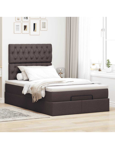 Struttura Letto Pouf con Materasso 120x200 cm in Tessuto