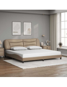 Giroletto senza Materasso Hvar Cappuccino 200x200 cm in Similpelle