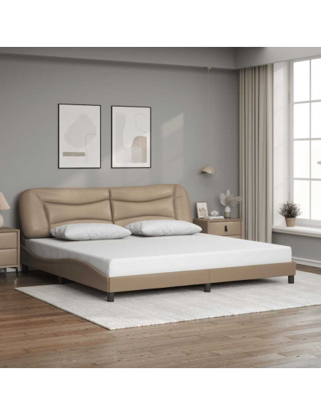 Giroletto senza Materasso Hvar Cappuccino 200x200 cm in Similpelle