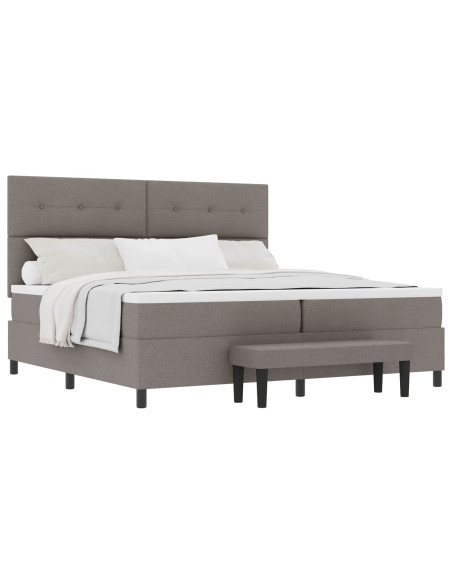 Letto a molle con testiera Talpa 200 x 200 cm Tessuto