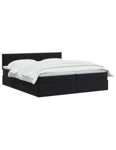 Letto con Contenitore con testiera 2 pz Nero 2