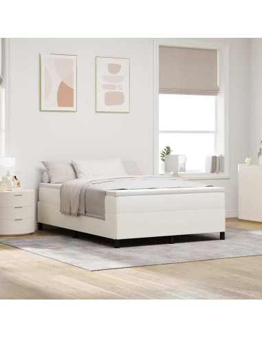 Letto a molle Crema 140 x 200 cm Tessuto in Cords