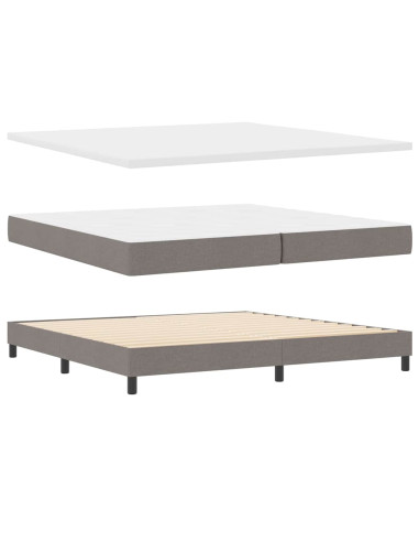 Letto a molle con testiera Talpa 200 x 200 cm Tessuto
