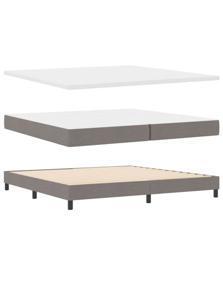 Letto a molle con testiera Talpa 200 x 200 cm Tessuto