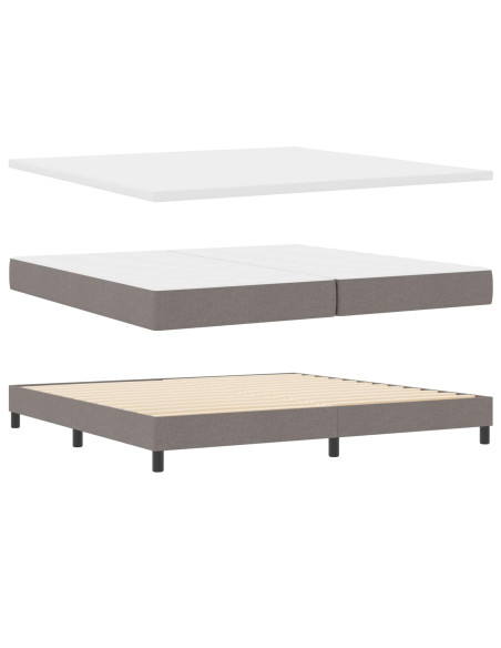 Letto a molle con testiera Talpa 200 x 200 cm Tessuto