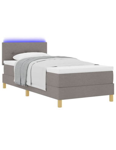 Letto a Sorgente LED con testiera Talpa 90 x 200 cm Tessuto
