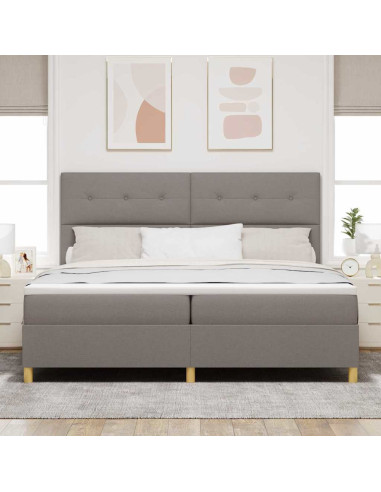 Letto a Sorgente LED con testiera Talpa 200 x 200 cm Tessuto
