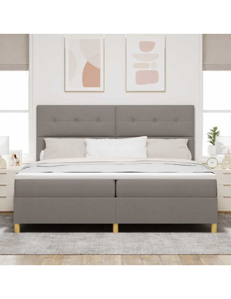 Letto a Sorgente LED con testiera Talpa 200 x 200 cm Tessuto