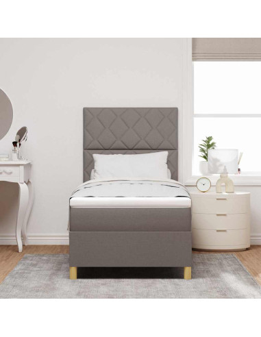 Letto a Sorgente LED con testiera Talpa 90 x 190 cm Tessuto