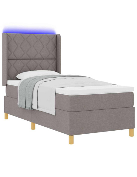 Letto a molle con strisce LED Talpa 100 x 200 cm Tessuto