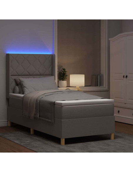 Letto a molle con strisce LED Talpa 100 x 200 cm Tessuto