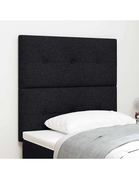 Testiera LED con strisce LED con testiera Nero 100 cm Tessuto