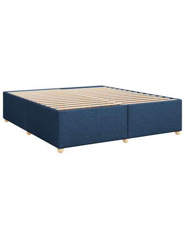 Letto box spring con materasso Blu 180 x 200 cm Tessuto