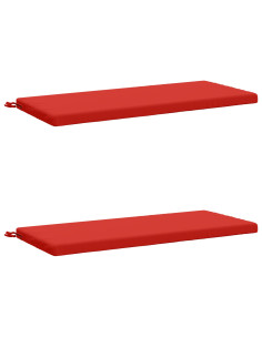 Cuscini per Panchina a 2 Pezzi SOEST 2 pz 100% Poliestere Rosso