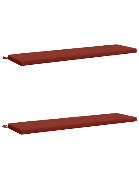 Cuscini per Panchina a 2 Pezzi SOEST 2 pz 100% Poliestere Rosso