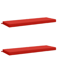 Cuscini per Panchina a 2 Pezzi SOEST 2 pz 100% Poliestere Rosso