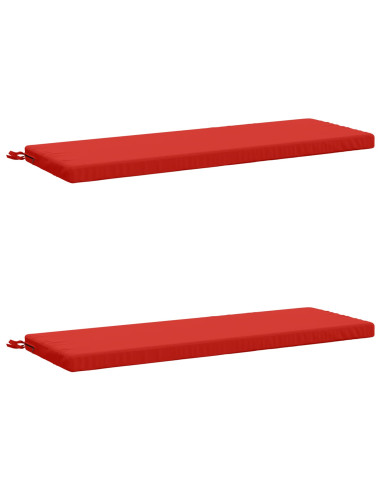 Cuscini per Panchina a 2 Pezzi SOEST 2 pz 100% Poliestere Rosso