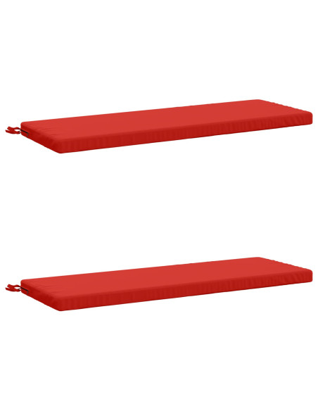 Cuscini per Panchina a 2 Pezzi SOEST 2 pz 100% Poliestere Rosso