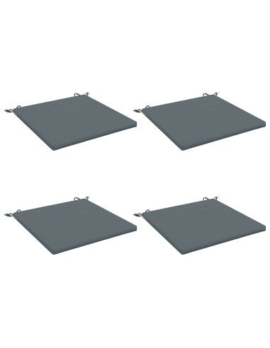 Cuscini per Sedia in 4 Pezzi SOEST 4 pz 100% Poliestere Blu