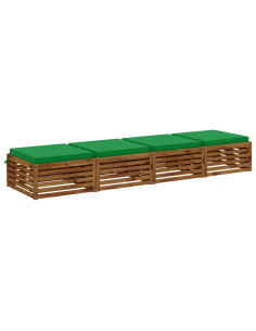 Cuscini per Sedia in 4 Pezzi SOEST 4 pz 100% Poliestere Verde 2
