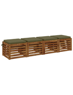 Cuscini per Sedia in 4 Pezzi SOEST 4 pz 100% Poliestere 2