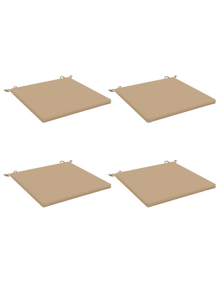 Cuscini per Sedia in 4 Pezzi SOEST 4 pz 100% Poliestere Sabbia