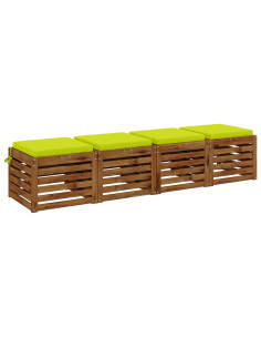 Cuscini per Sedia in 4 Pezzi SOEST 4 pz 100% Poliestere 2