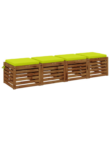 Cuscini per Sedia in 4 Pezzi SOEST 4 pz 100% Poliestere