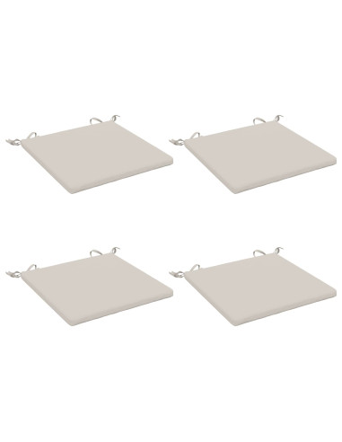 Cuscini per Sedia in 4 Pezzi SOEST 4 pz 100% Poliestere Bianco