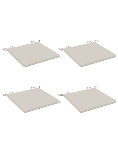 Cuscini per Sedia in 4 Pezzi SOEST 4 pz 100% Poliestere Bianco