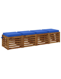 Cuscini per Sedia in 4 Pezzi SOEST 4 pz 100% Poliestere 2