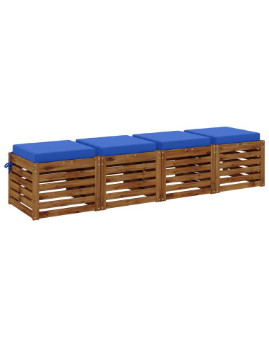 Cuscini per Sedia in 4 Pezzi SOEST 4 pz 100% Poliestere