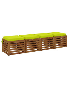 Cuscini per Sedia in 4 Pezzi SOEST 4 pz 100% Poliestere 2