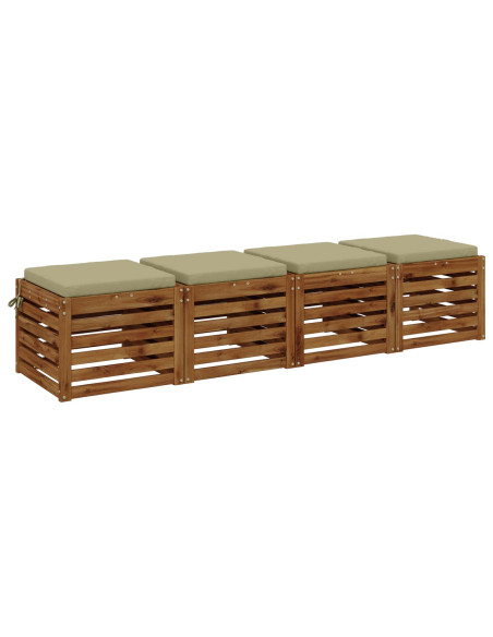 Cuscini per Sedia in 4 Pezzi SOEST 4 pz 100% Poliestere