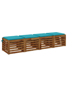 Cuscini per Sedia in 4 Pezzi SOEST 4 pz 100% Poliestere 2