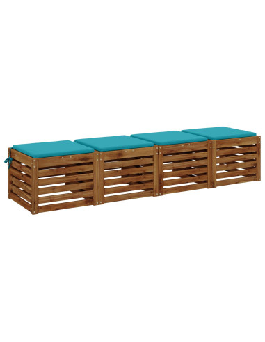 Cuscini per Sedia in 4 Pezzi SOEST 4 pz 100% Poliestere
