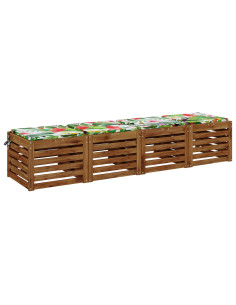 Cuscini per Sedia in 4 Pezzi SOEST 4 pz 100% Poliestere 2