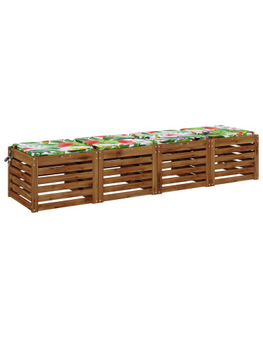 Cuscini per Sedia in 4 Pezzi SOEST 4 pz 100% Poliestere