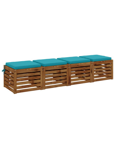 Cuscini per Sedia in 4 Pezzi SOEST 4 pz 100% Poliestere