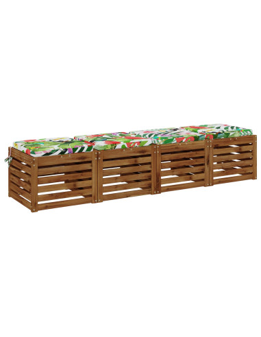 Cuscini per Sedia in 4 Pezzi SOEST 4 pz 100% Poliestere