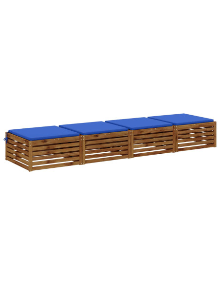Cuscini per Sedia in 4 Pezzi SOEST 4 pz 100% Poliestere