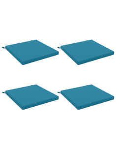 Cuscini per Sedia in 4 Pezzi SOEST 4 pz 100% Poliestere Azzurro
