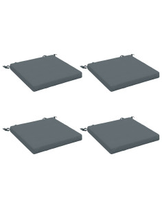 Cuscini per Sedia in 4 Pezzi SOEST 4 pz 100% Poliestere Blu