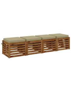 Cuscini per Sedia in 4 Pezzi SOEST 4 pz 100% Poliestere 2