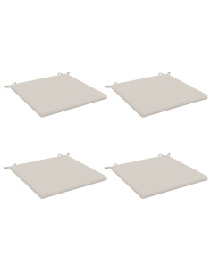 Cuscini per Sedia in 4 Pezzi SOEST 4 pz 100% Poliestere Bianco